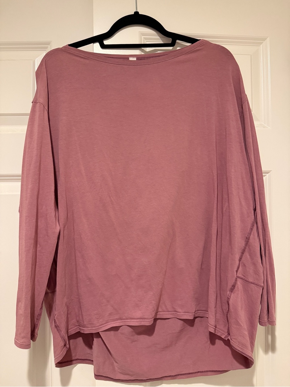 lululemon athletica Relaxed Long-Sleeve Boatneck Top - Dusty Mauve Size 10